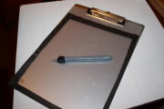 Pen and clipboard